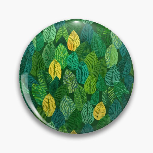 Item preview, Vibrant Green Yellow Leaves Botanical Pattern designed and sold by NicolasGlowArt.