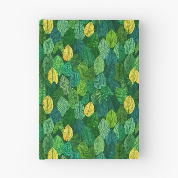 Item preview, Vibrant Green Yellow Leaves Botanical Pattern designed and sold by NicolasGlowArt.