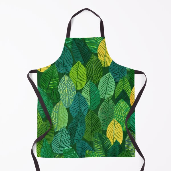 Item preview, Vibrant Green Yellow Leaves Botanical Pattern designed and sold by NicolasGlowArt.