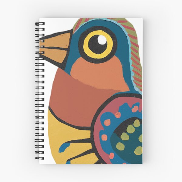 Item preview, Colorful Folk Bird Sticker | Scandinavian Folk Art Bird Illustration designed and sold by Filora Atelier | Bird Art.