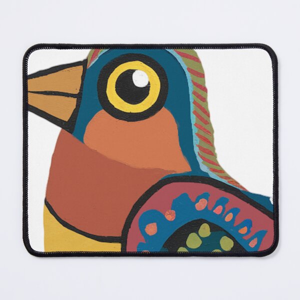 Item preview, Colorful Folk Bird Sticker | Scandinavian Folk Art Bird Illustration designed and sold by Filora Atelier | Bird Art.