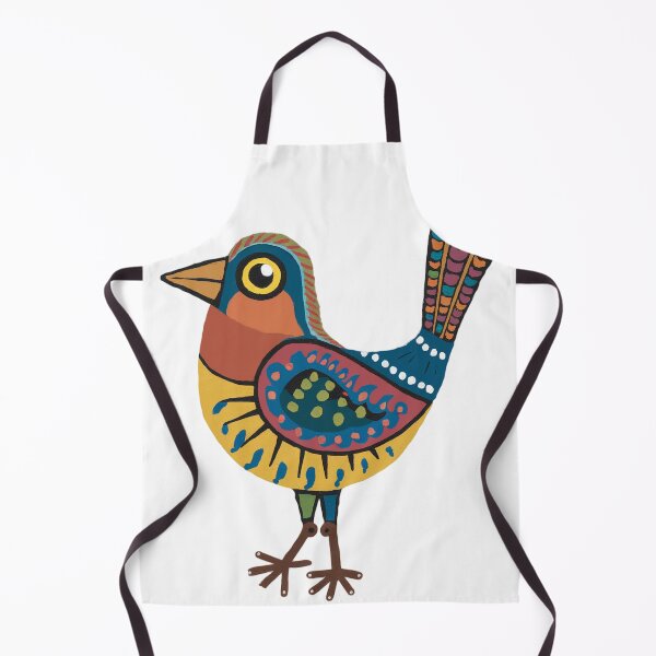 Item preview, Colorful Folk Bird Sticker | Scandinavian Folk Art Bird Illustration designed and sold by Filora Atelier | Bird Art.