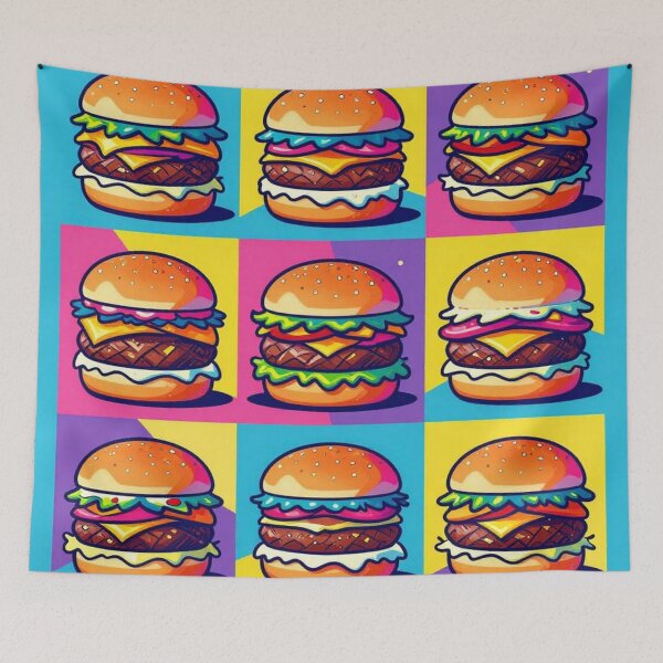 Item preview, Burgers in Pop Art Style designed and sold by Simplybe1.