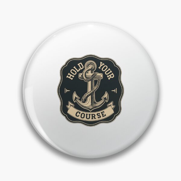 Item preview, Nautical Anchor Hold Your Course Motivational Quote designed and sold by FWLKIT.