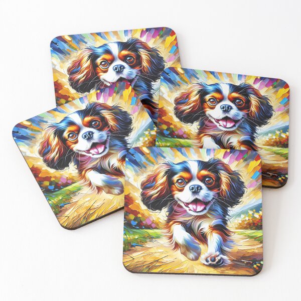 Item preview, Cavalier King Charles Spaniel Black and Tan Acrylic Art designed and sold by Puppy Puzzles Plus.