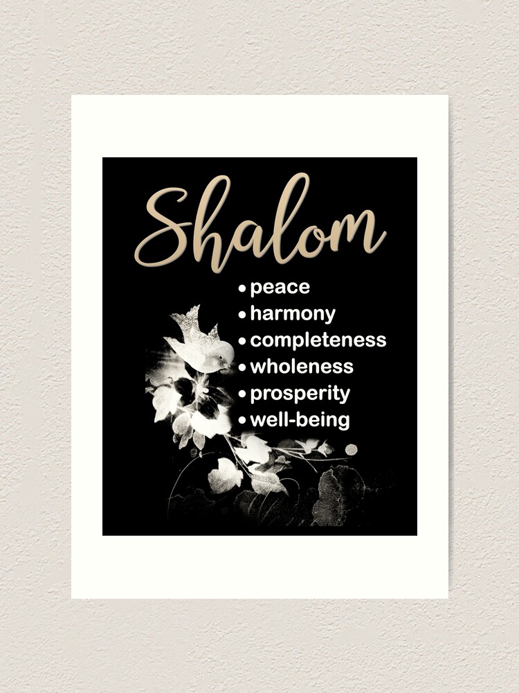 Shalom - Hebrew Word For Peace - Worship Christianity Faith