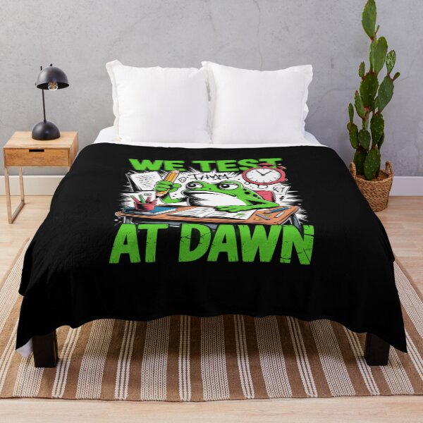 Item preview, We Test At Dawn Funny Frog Test Day   designed and sold by Naitsebas.