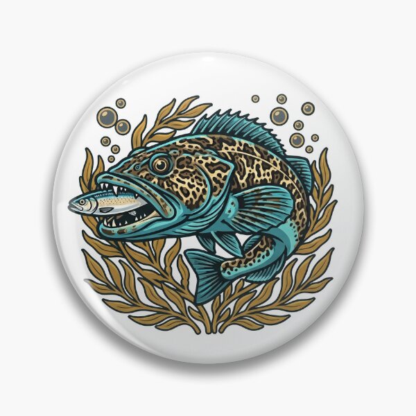 Item preview, Blue Lingcod Fish Pacific Northwest Saltwater Fishing  designed and sold by Eh Plus Designs.