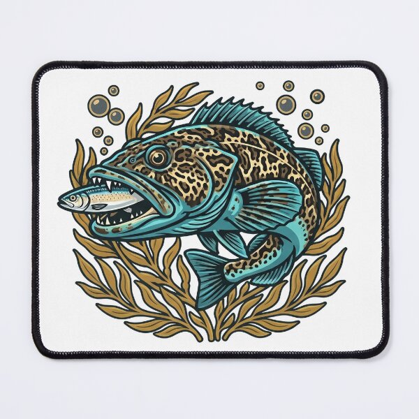 Item preview, Blue Lingcod Fish Pacific Northwest Saltwater Fishing  designed and sold by Eh Plus Designs.