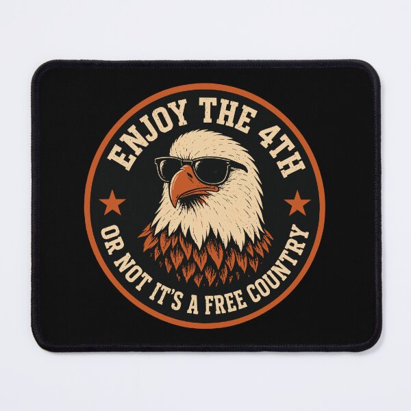 Item preview, Enjoy the 4th or Not It’s a Free Country Funny Patriotic Eagle Sunglasses designed and sold by American Spirit.