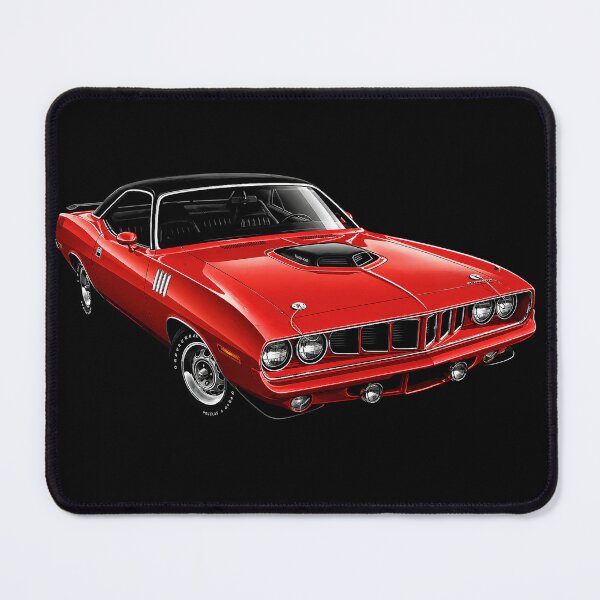 Item preview, 1971 Plymouth Cuda – Red Mopar Muscle Car Poster Art designed and sold by Stinky Lincy's Apparel Company.