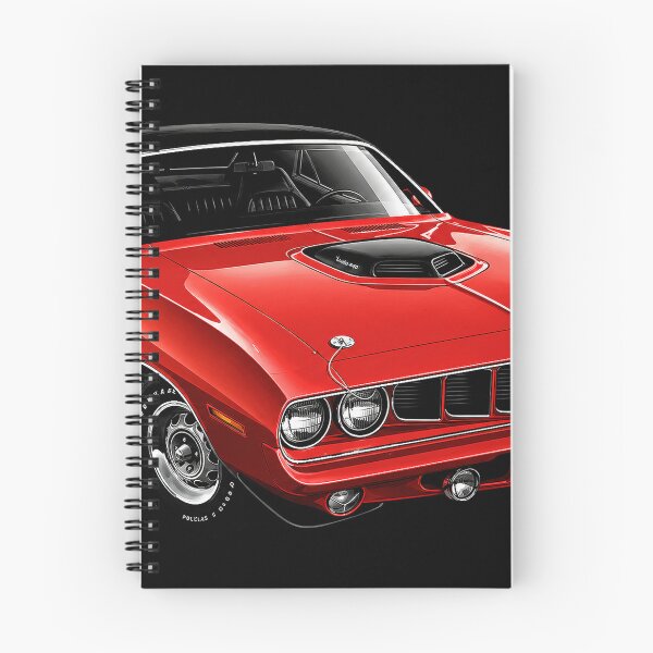 Item preview, 1971 Plymouth Cuda – Red Mopar Muscle Car Poster Art designed and sold by Stinky Lincy's Apparel Company.