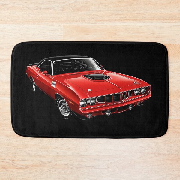 Item preview, 1971 Plymouth Cuda – Red Mopar Muscle Car Poster Art designed and sold by Stinky Lincy's Apparel Company.