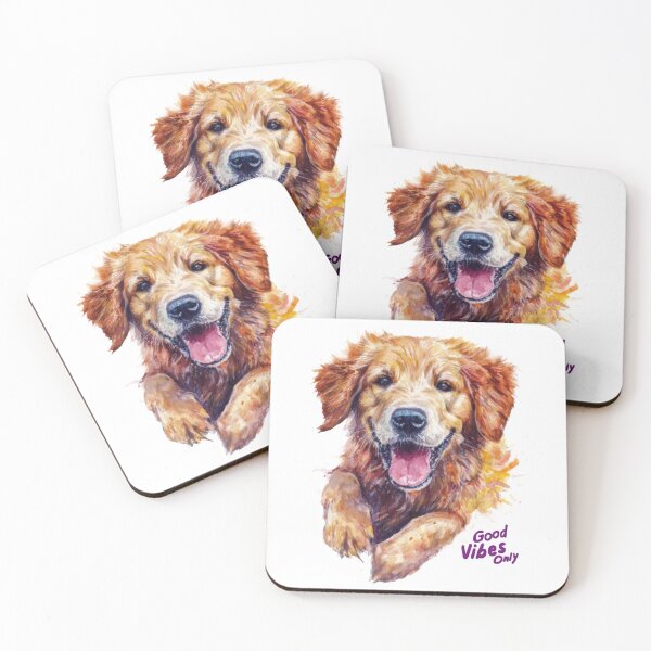 Item preview, Golden Retriever Smile Good Vibes Cute Dog Sticker Shirt Gift Idea designed and sold by olenapetol.