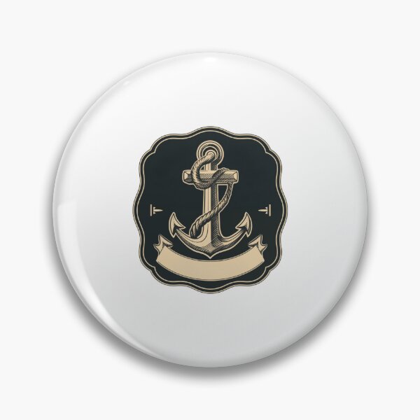 Item preview, Nautical Anchor Emblem With Blank Banner designed and sold by FWLKIT.