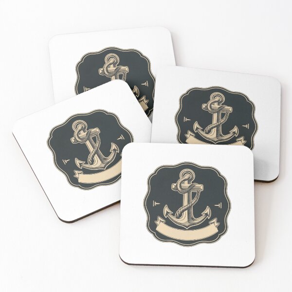 Item preview, Nautical Anchor Emblem With Blank Banner designed and sold by FWLKIT.
