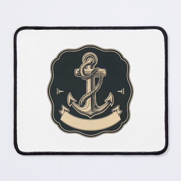Item preview, Nautical Anchor Emblem With Blank Banner designed and sold by FWLKIT.