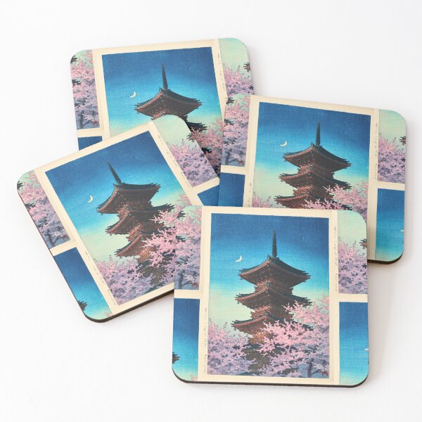 Item preview, Haru no Yu (Spring Evening at Toshogu in Ueno) by Hasui Kawase | Japanese Temple Poster | Japandi Wall Art designed and sold by artofuniverse.