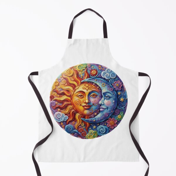 Item preview, Sun and Moon Colorful Palette Knife Art designed and sold by GymTanLaundry.