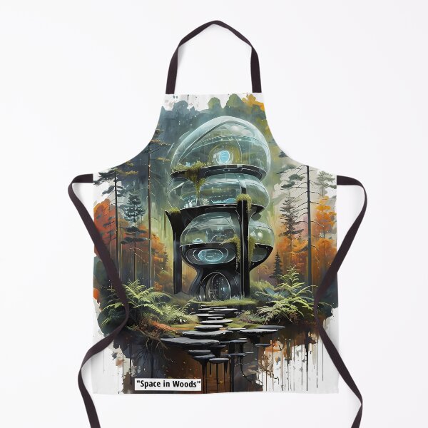 Item preview, Space in Woods - Futuristic Bio-Pod Architecture designed and sold by Modern Nest Art.