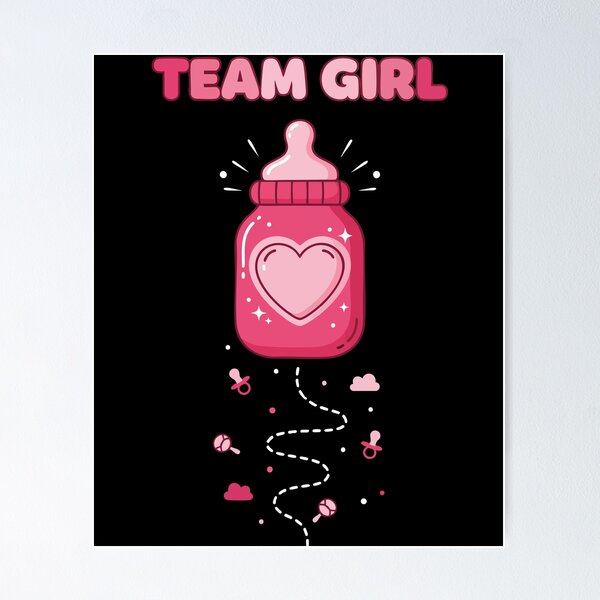 Artikelvorschau, Gender-Reveal-Babyparty-Team: Mädchen, Mama, Papa entworfen und verkauft von LuminOrb.