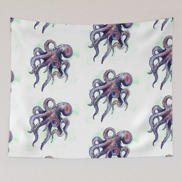 Item preview, Octopus painting designed and sold by Scattered Mind Designs: Consistency is hell. .