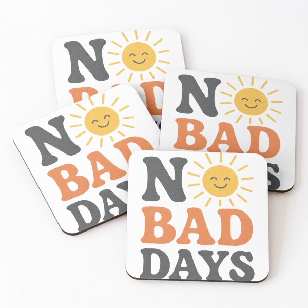 Item preview, No Bad Days Happy Sunshine Typography designed and sold by FusiTink.