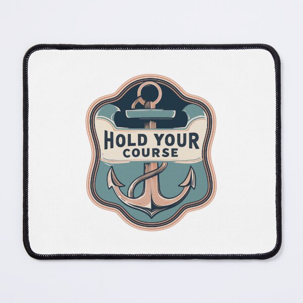 Item preview, Hold Your Course Anchor Nautical Motivation Crest designed and sold by FWLKIT.