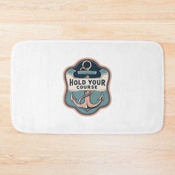 Item preview, Hold Your Course Anchor Nautical Motivation Crest designed and sold by FWLKIT.