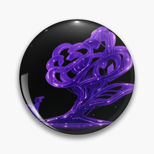 Item preview, Neon Purple Tree of Growth - Conscious Living Abstract Art designed and sold by InnerwayStudio.