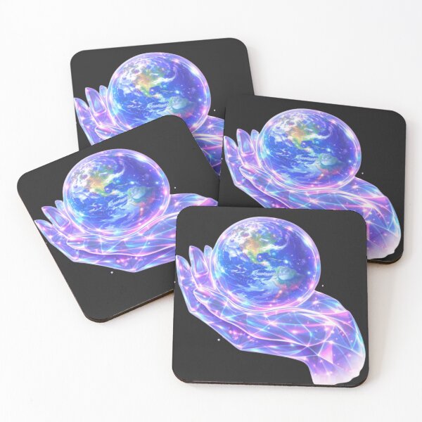 Item preview, Neon Earth in Hand designed and sold by Nika Art Studio.