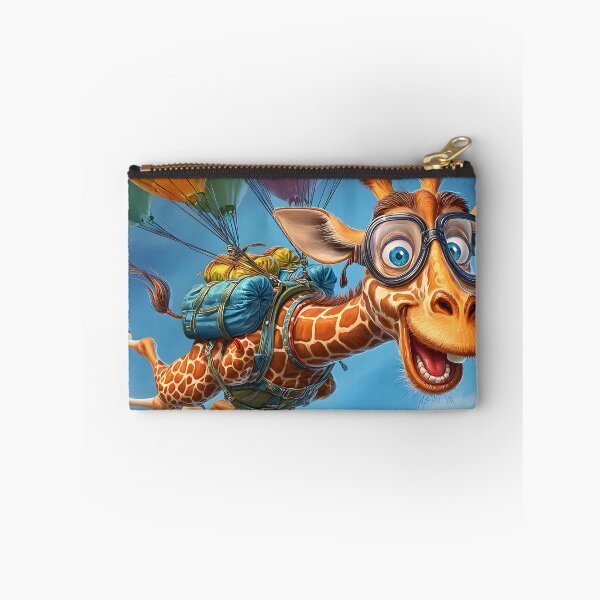 Item preview, Giraffe Parachuting with Colorful Balloons in Sky designed and sold by Artessie.