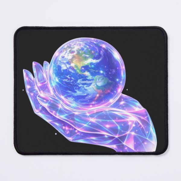 Item preview, Neon Earth in Hand designed and sold by Nika Art Studio.