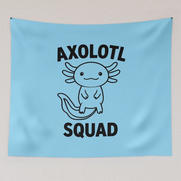 Item preview, Happy Axolotl Squad Minimalist Tadpole cute mexican salamander black and blue - HD ONLINE STORE designed and sold by bard-art.