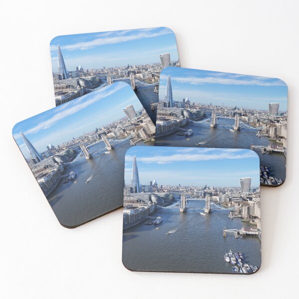 Item preview, Tower Bridge, the Shard, Walkie Talkie, Gherkin and the city of London designed and sold by Drone Filming Hertfordshire.