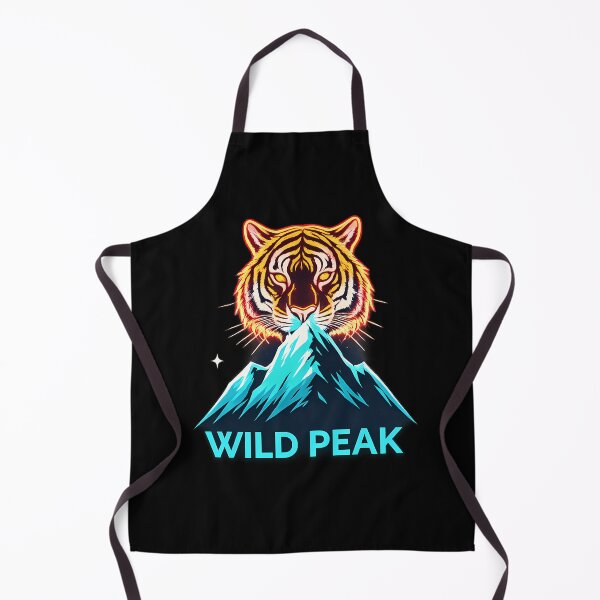 Item preview, Neon Tiger Mountain Synthwave T-Shirt - Wild Peak designed and sold by etuvibes.