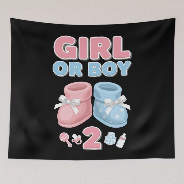Artikelvorschau, Gender Reveal Mädchen oder Junge 2 Babyparty Baby entworfen und verkauft von LuminOrb.