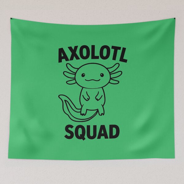 Item preview, Happy Axolotl Squad Minimalist Tadpole cute mexican salamander black and green - HD ONLINE STORE designed and sold by bard-art.