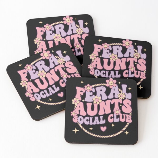 Item preview, Gender Reveal Feral Aunts Social Club Team Pink designed and sold by LuminOrb.