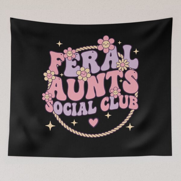Item preview, Gender Reveal Feral Aunts Social Club Team Pink designed and sold by LuminOrb.