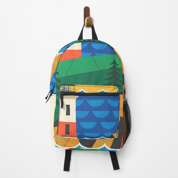 Item preview, Maine - Vintage travel poster in the style of Fernand Léger designed and sold by PrintableTravel.