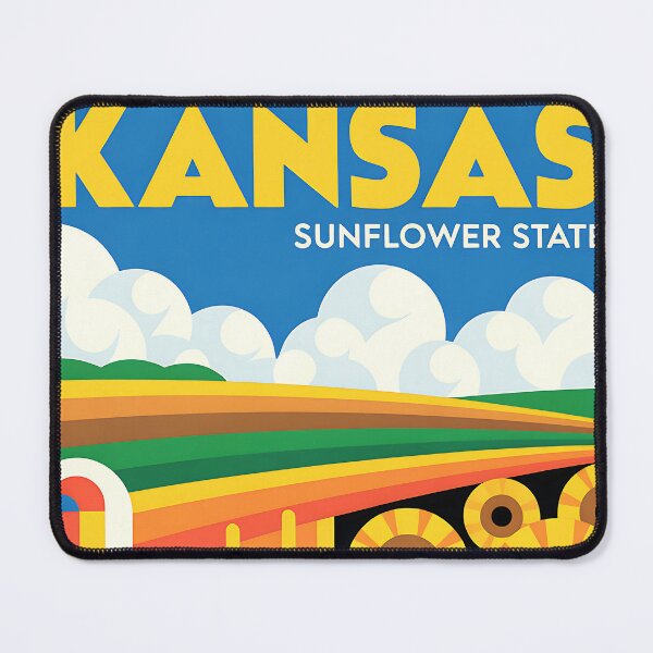 Item preview, Kansas - Vintage travel poster in the style of Fernand Léger designed and sold by PrintableTravel.