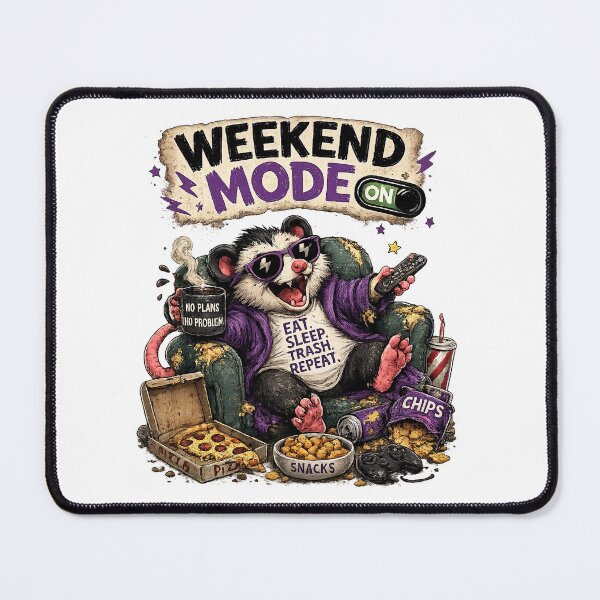Item preview, Weekend Mode Opossum – Funny Lazy Snack Lover Design designed and sold by Clothes With Smiling Animals Walt Gral.