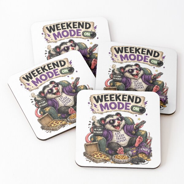 Item preview, Weekend Mode Opossum – Funny Lazy Snack Lover Design designed and sold by Clothes With Smiling Animals Walt Gral.