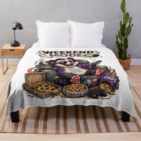 Item preview, Weekend Mode Opossum – Funny Lazy Snack Lover Design designed and sold by Clothes With Smiling Animals Walt Gral.