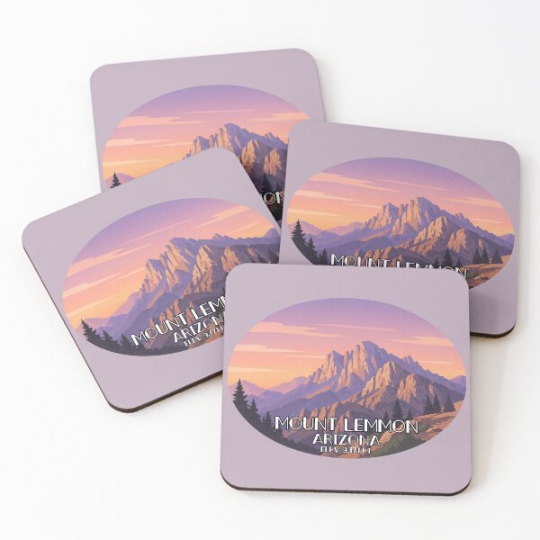 Item preview, Mount Lemmon Arizona Sunset Landscape | Catalina Mountains Vintage Travel Art Elevation 9171 ft designed and sold by SimplyJasper.