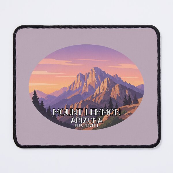 Item preview, Mount Lemmon Arizona Sunset Landscape | Catalina Mountains Vintage Travel Art Elevation 9171 ft designed and sold by SimplyJasper.