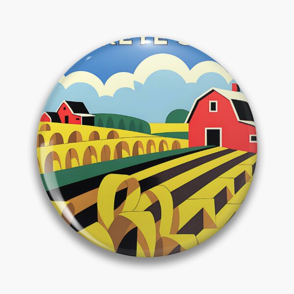 Item preview, Iowa - Vintage travel poster in the style of Fernand Léger designed and sold by PrintableTravel.