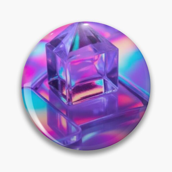Item preview, Neon Holographic Glass Art Abstract designed and sold by Nika Art Studio.