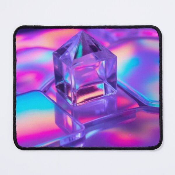 Item preview, Neon Holographic Glass Art Abstract designed and sold by Nika Art Studio.